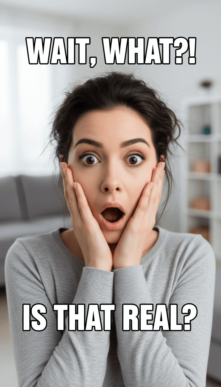 Surprised reaction face meme